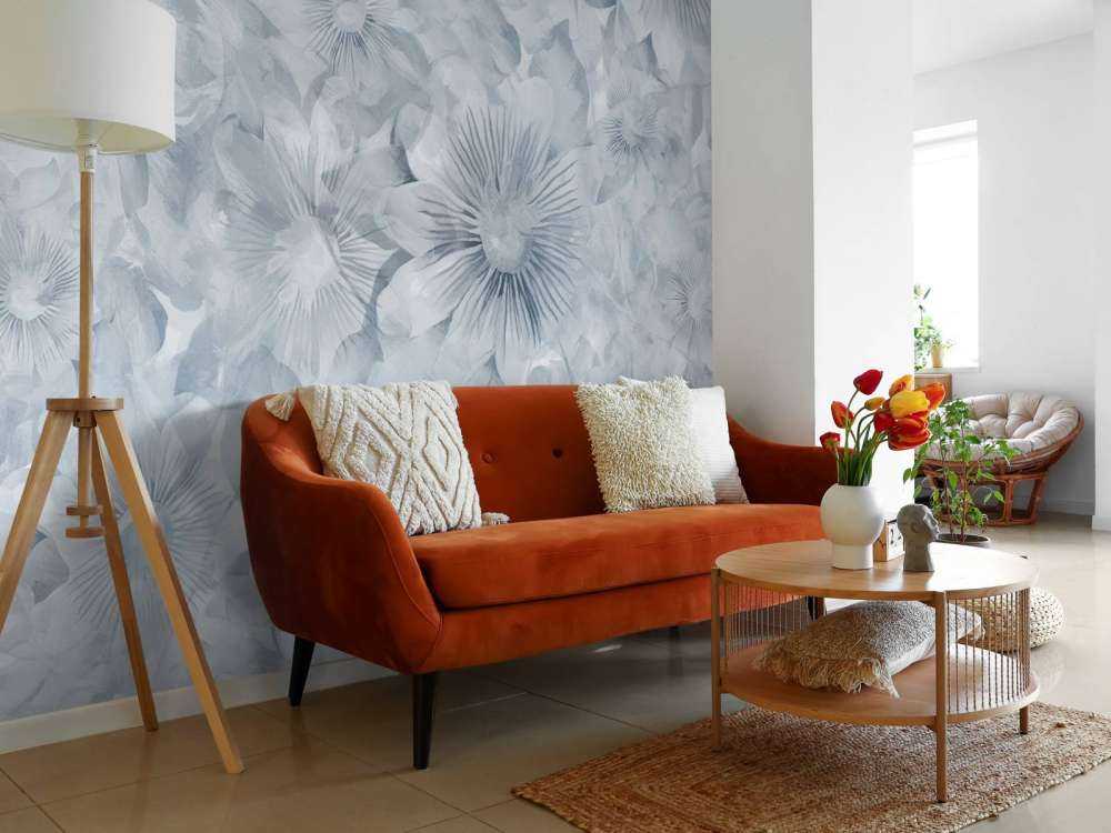 Botanische Aquarell-Eleganz Blaue Mond