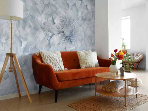 Botanische Aquarell-Eleganz Blaue Mond
