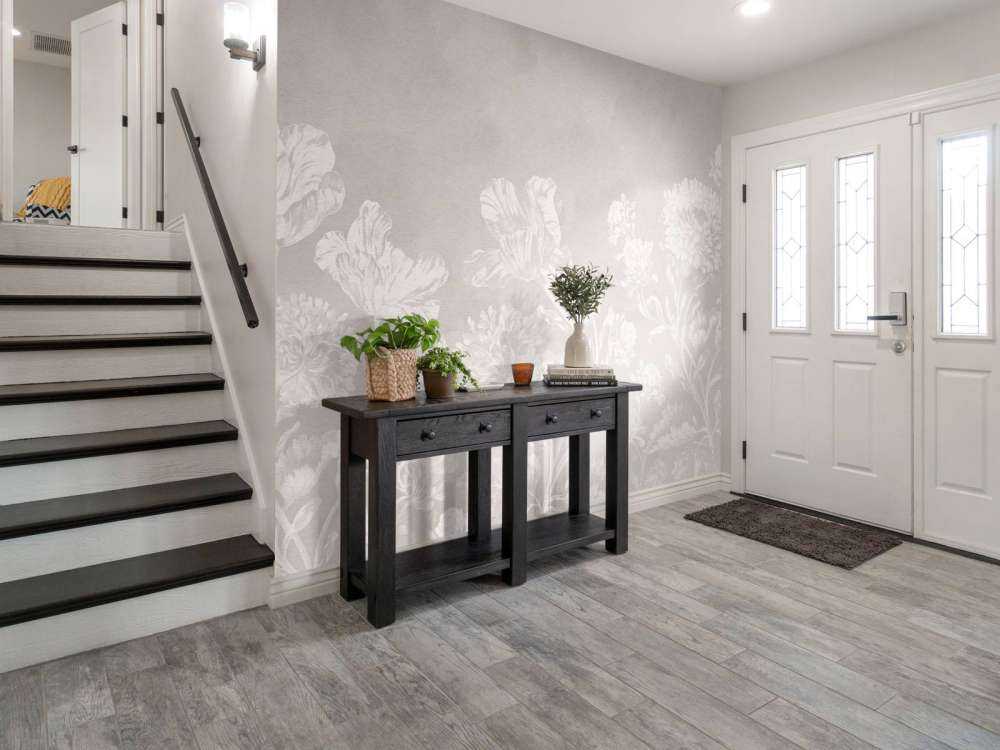 Barocke Blumenlandschaft - greige