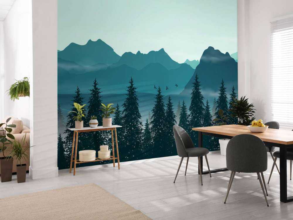 Illustration eines Waldes