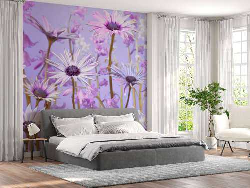 Bunte lila Blumen