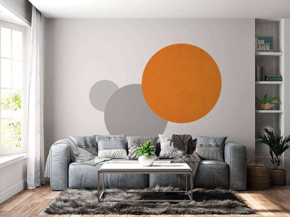 Leuchtend orangefarbener Beton