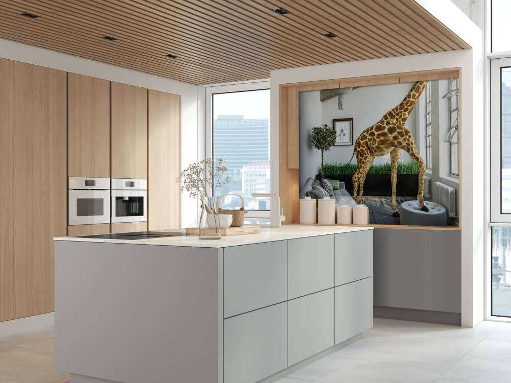 Guckende Giraffe