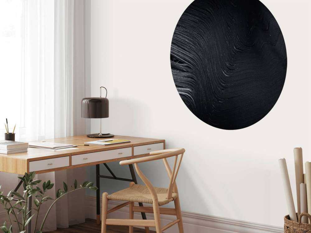 Altes Palmenblatt in Schwarz und Weiß