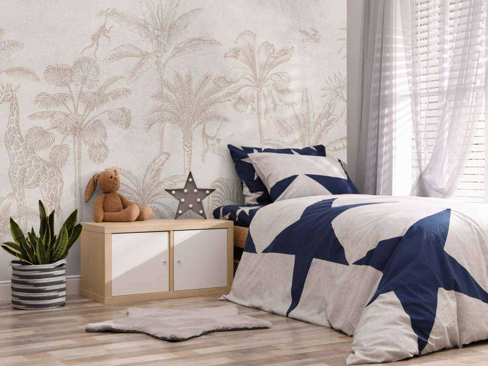 Tropisches Tier Dschungel taupe