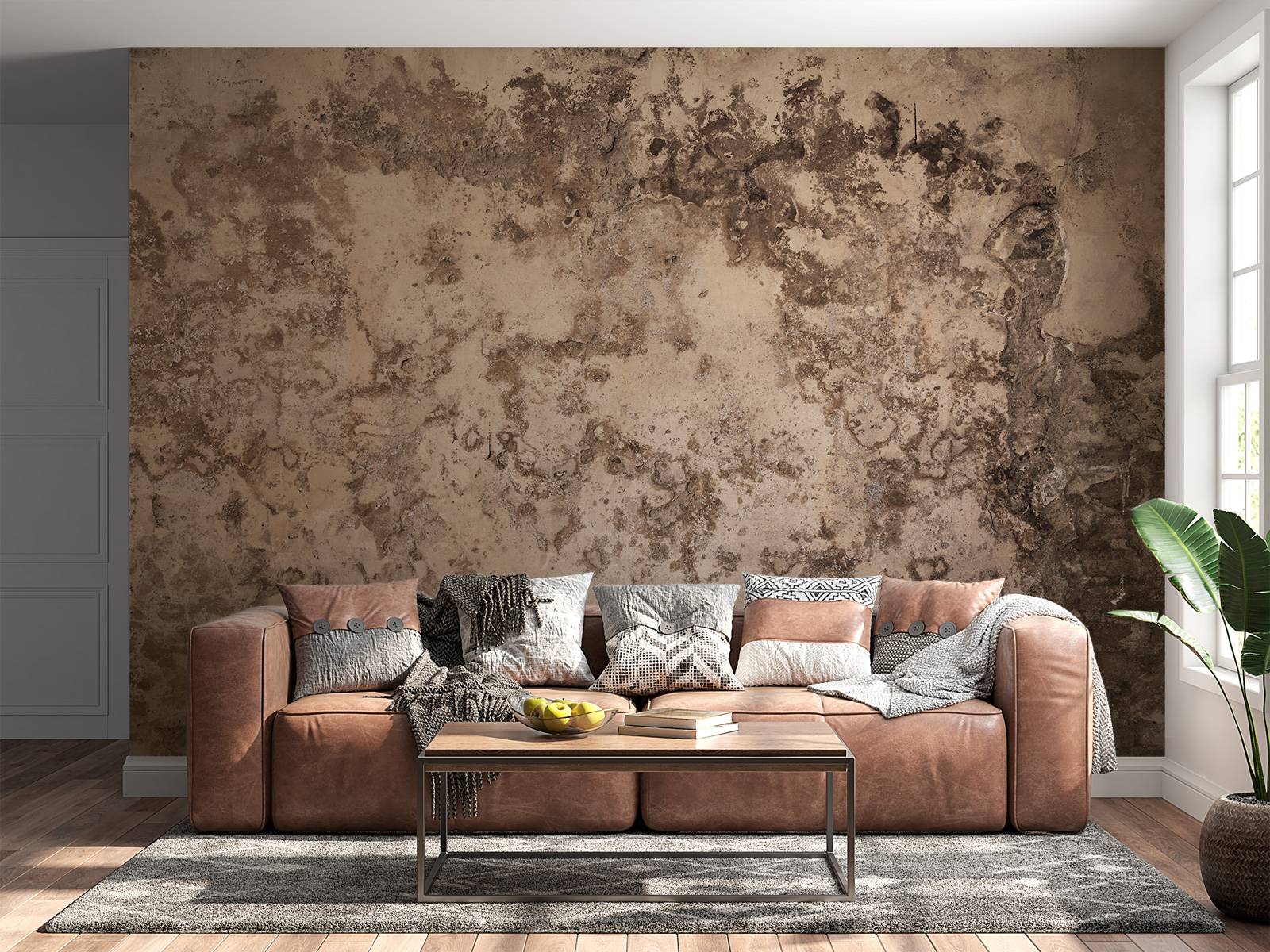 Beton mit Putz