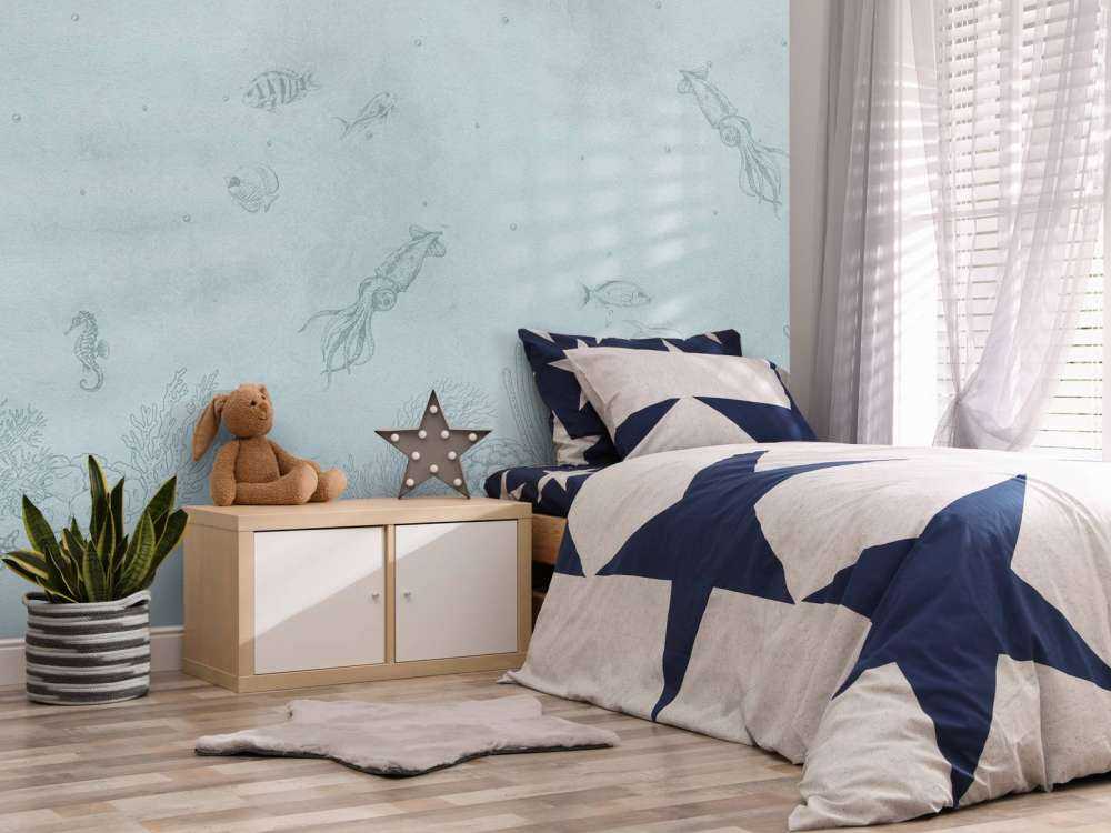 Tintenfische meerblau