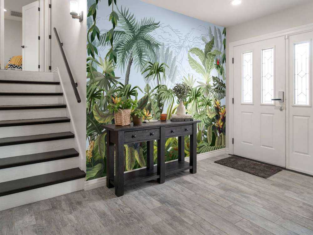 Dschungel Bäume und Blumen