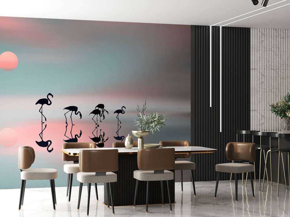 Family flamingos
