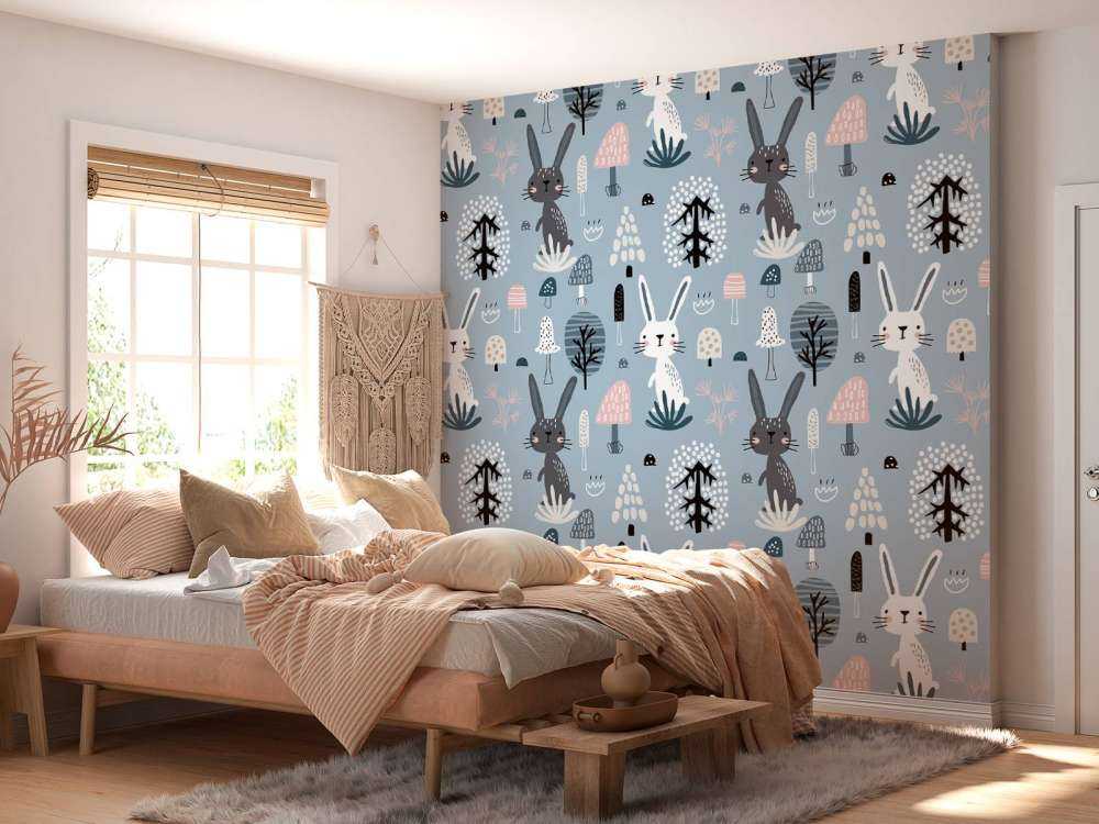 Muster Kaninchen blau