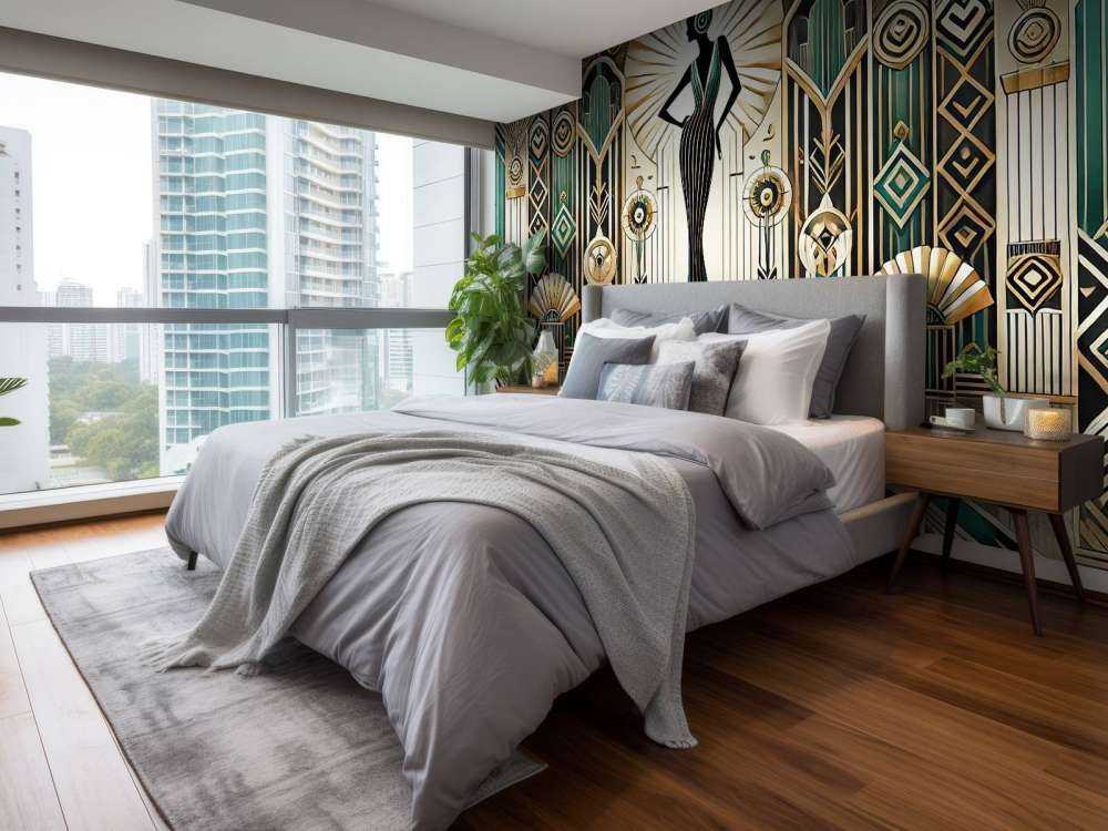 Vintage-Eleganz-Szene im Art Deco