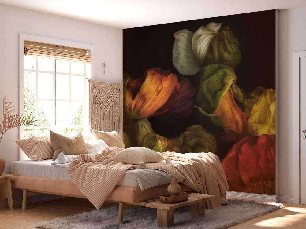 Zusammengesetzte knospende Mohnblumen