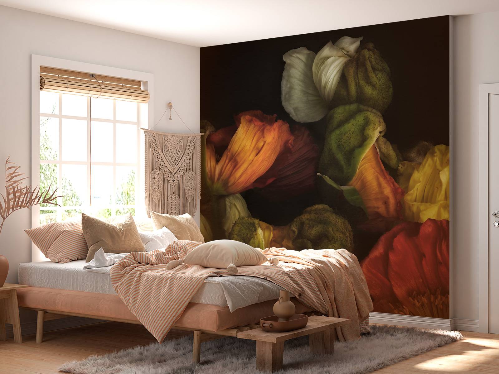 Zusammengesetzte knospende Mohnblumen