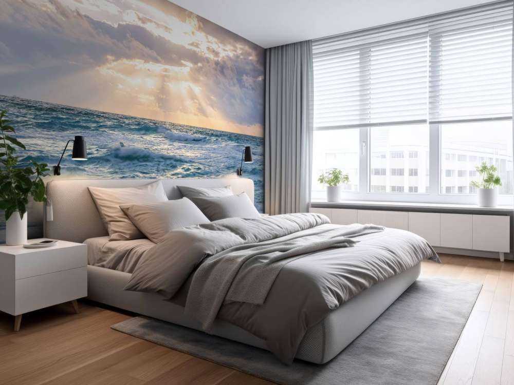 Sonnenstrahlen am Meer