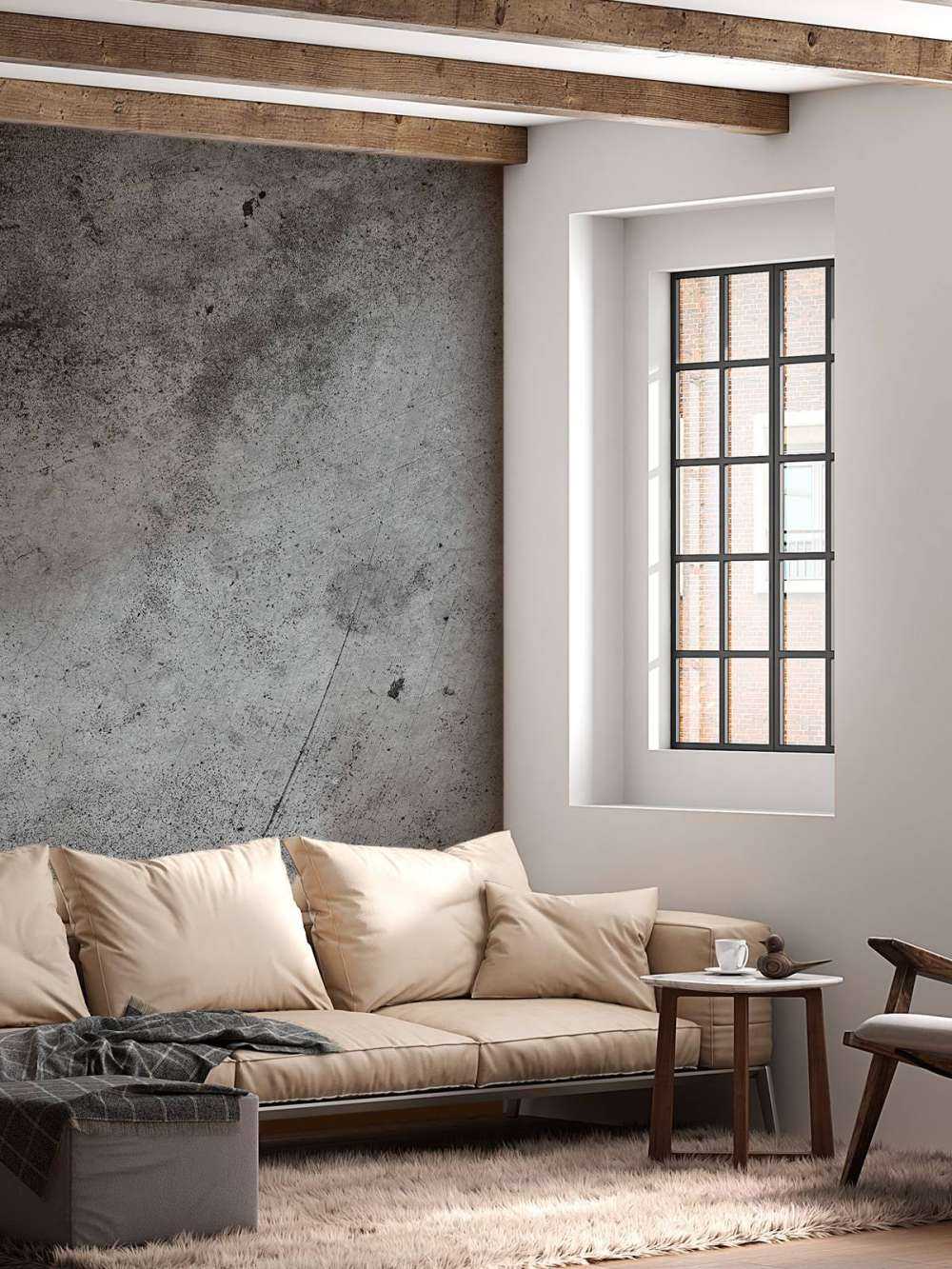 Grobe graue Wand