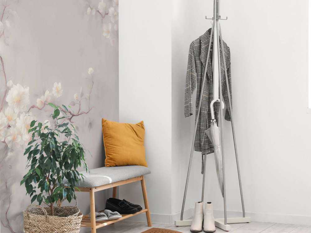 Liebliche Blumenäste Taupe
