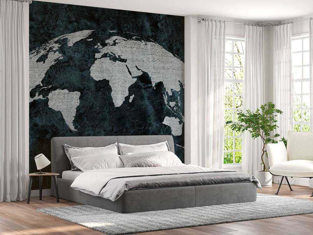 Weltkarte Betonstruktur