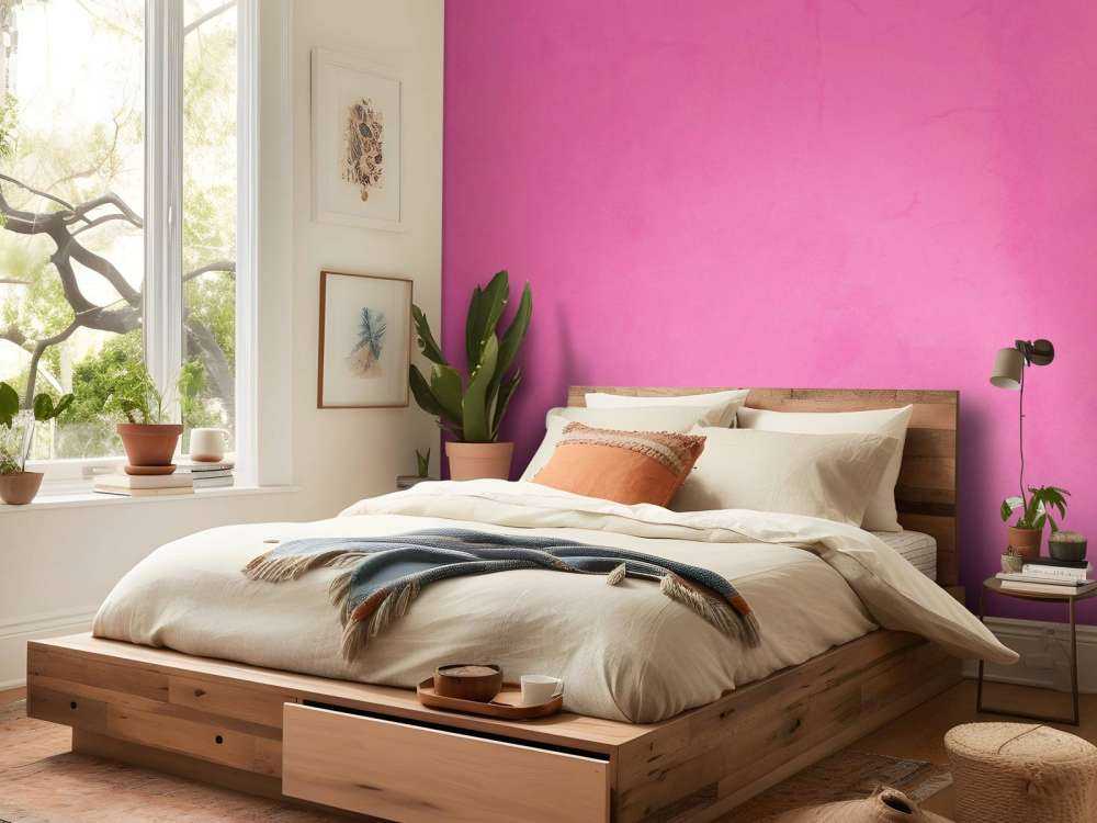 Fuchsiafarbener Beton