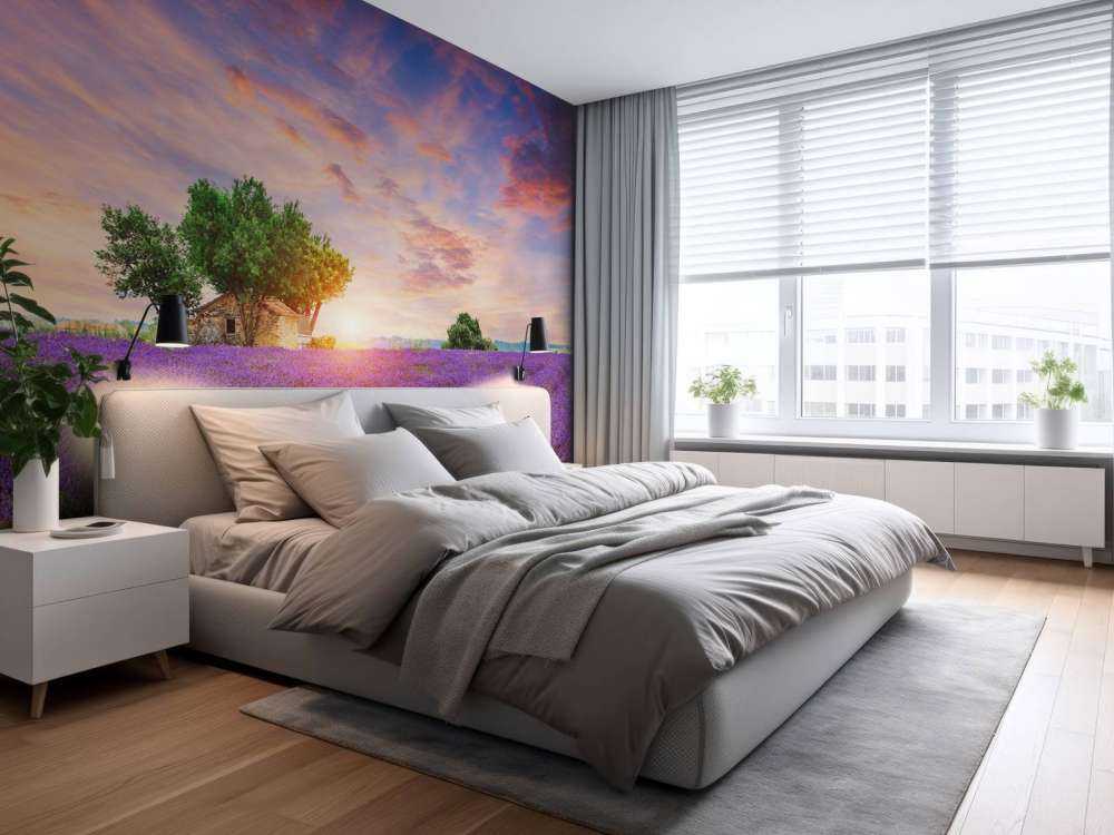 Lavendelfeld bei Sonnenaufgang