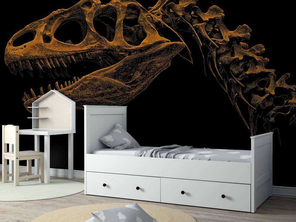 Skelett eines Dinosauriers
