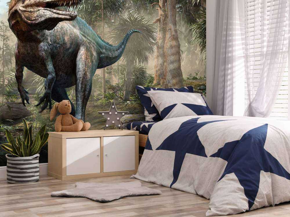 Acrocanthosaurus in den Wäldern