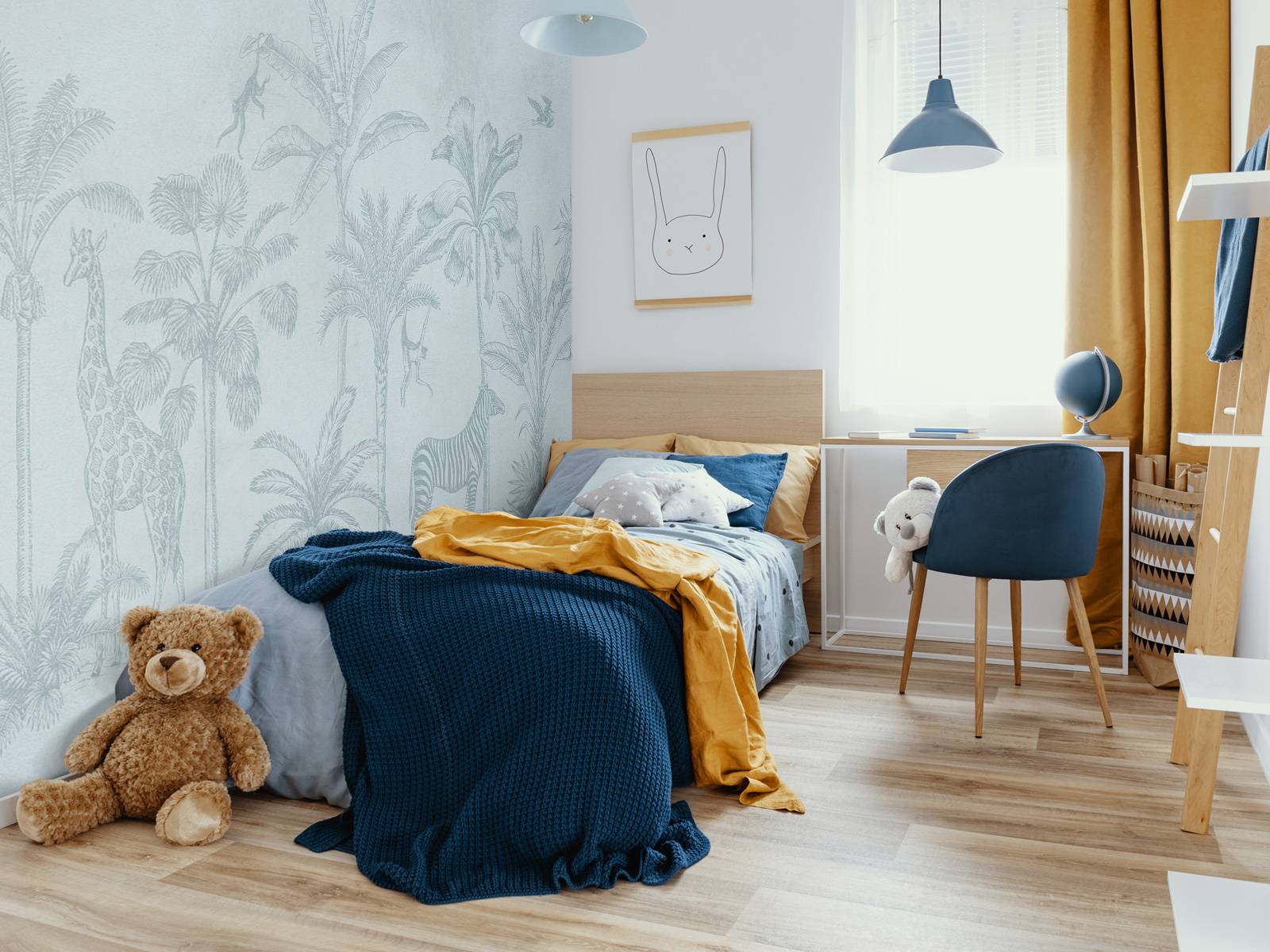 Tropisches Tier Dschungel blau