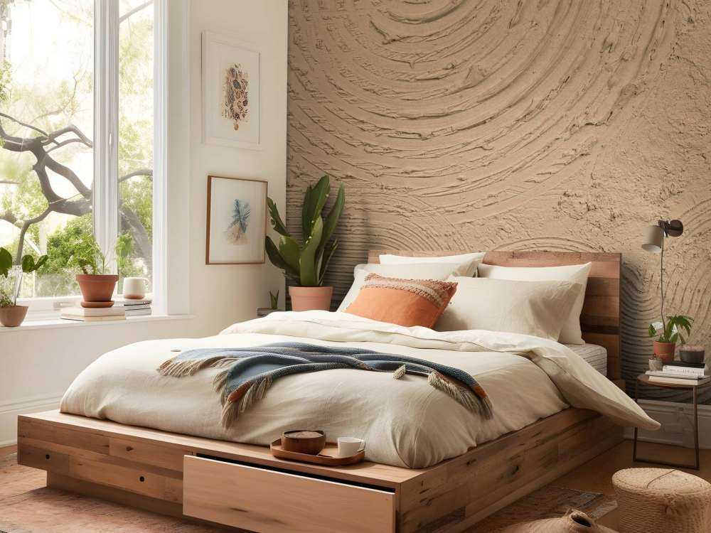 Organische Formen und Linien in Goldbraun