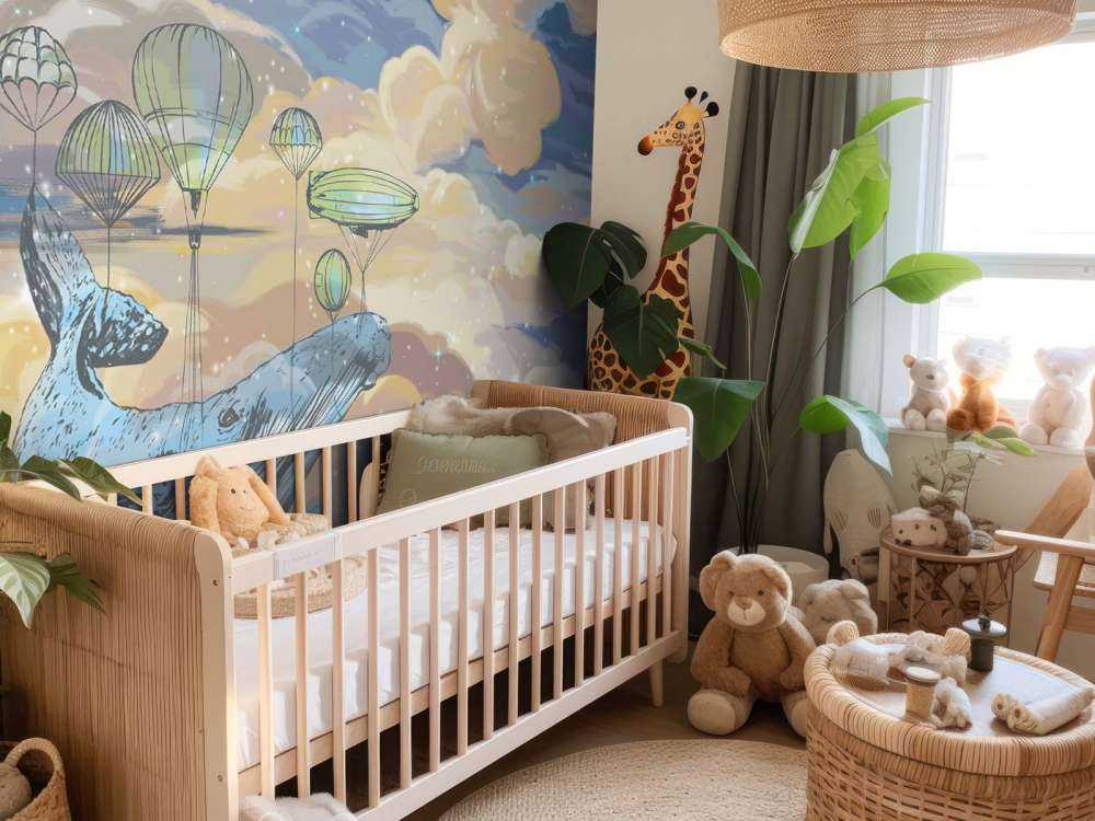 Wal mit seinen Heißluftballons