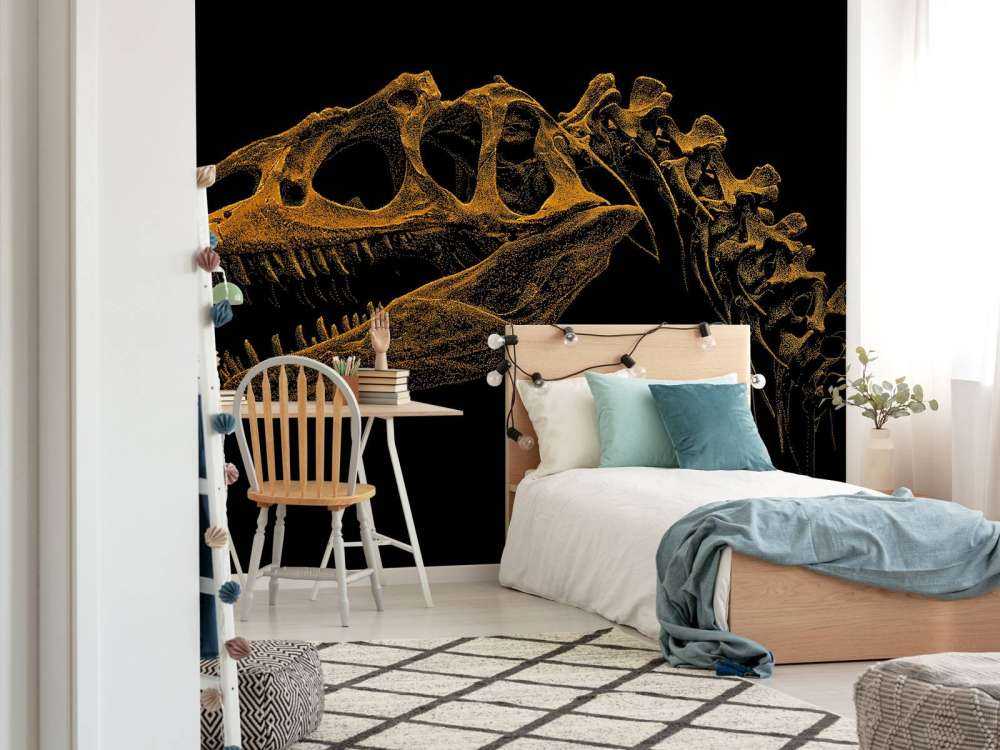 Skelett eines Dinosauriers