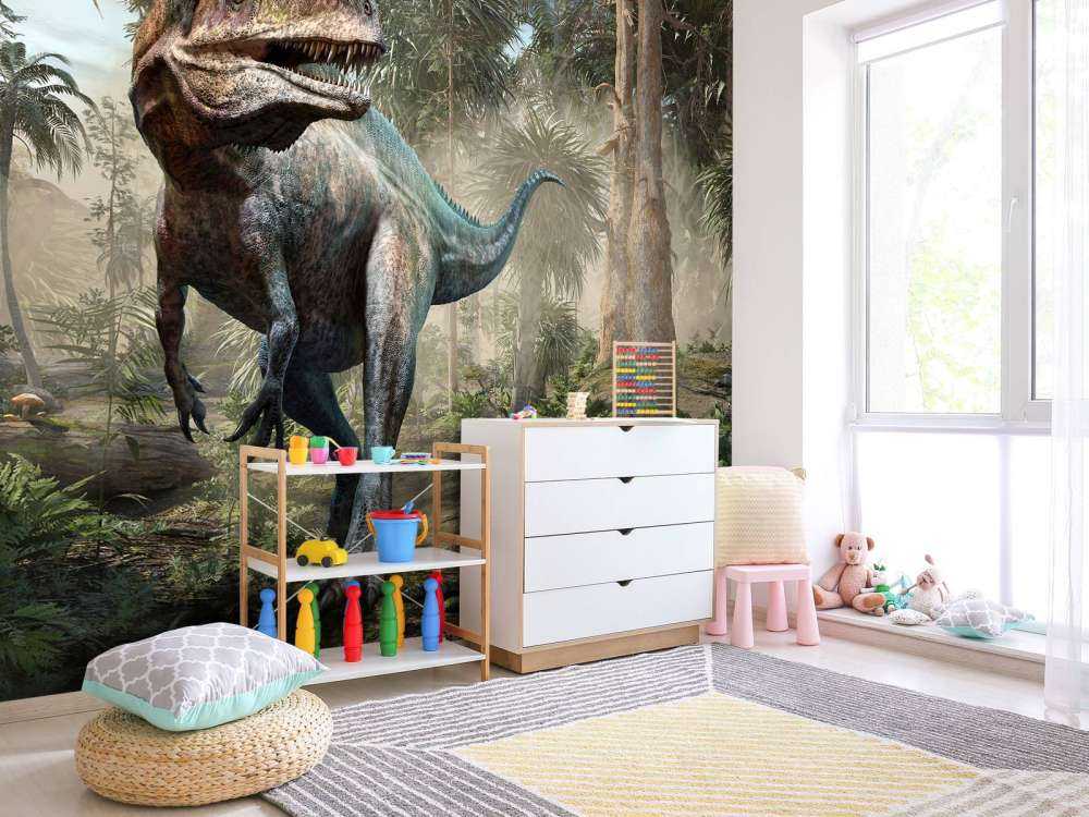 Acrocanthosaurus in den Wäldern