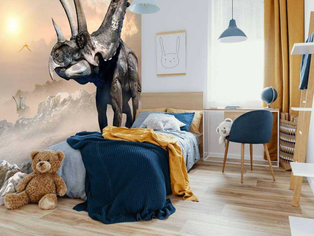 Dinosaurier im Morgennebel