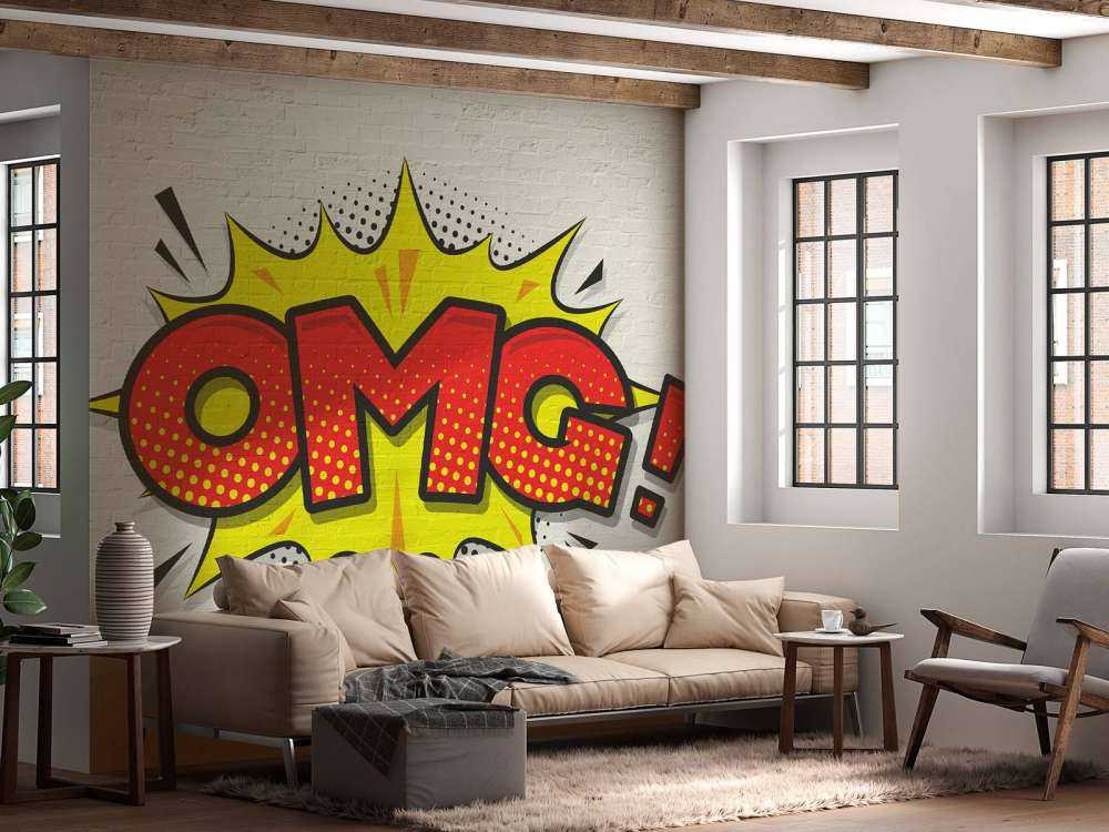 Farbiges Graffiti an der Wand