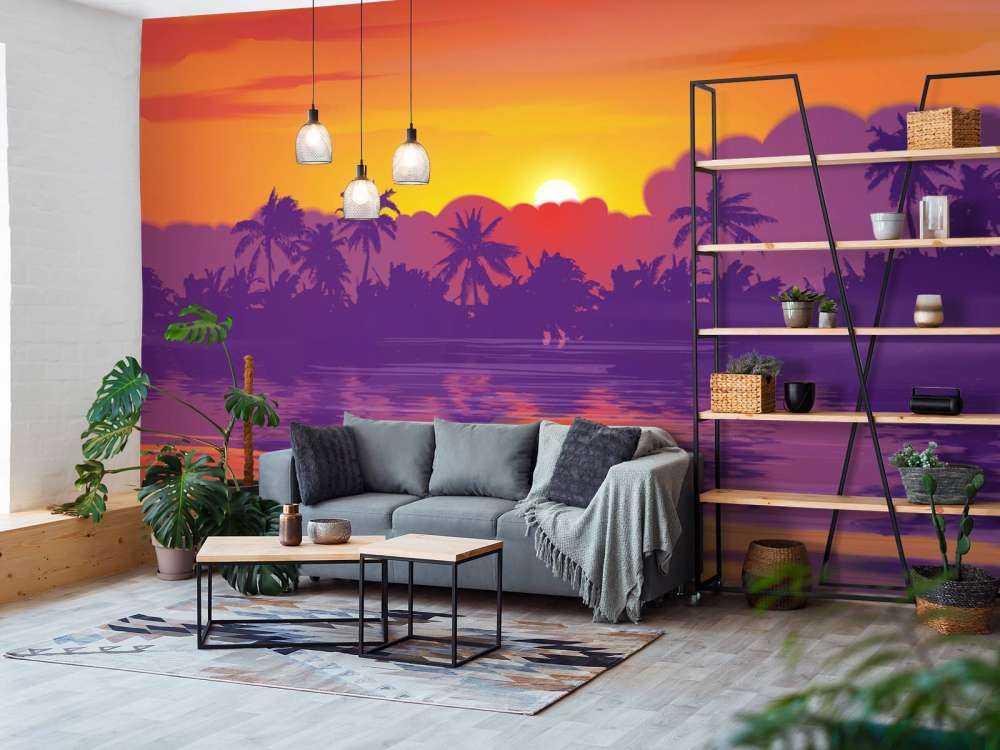 Farbiger Sonnenuntergang