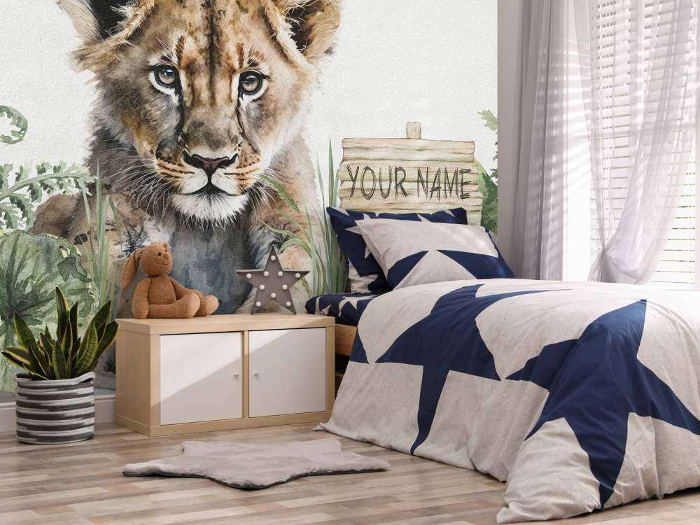 Junger Löwe im Dschungel