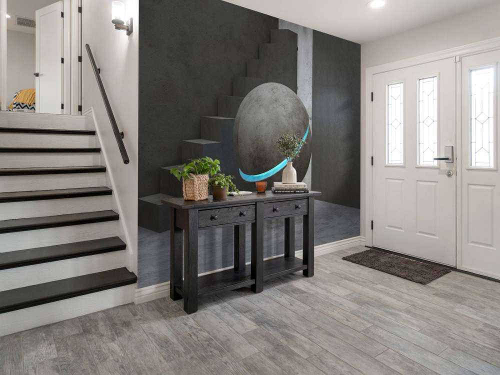 Treppe mit 3D-Kugel