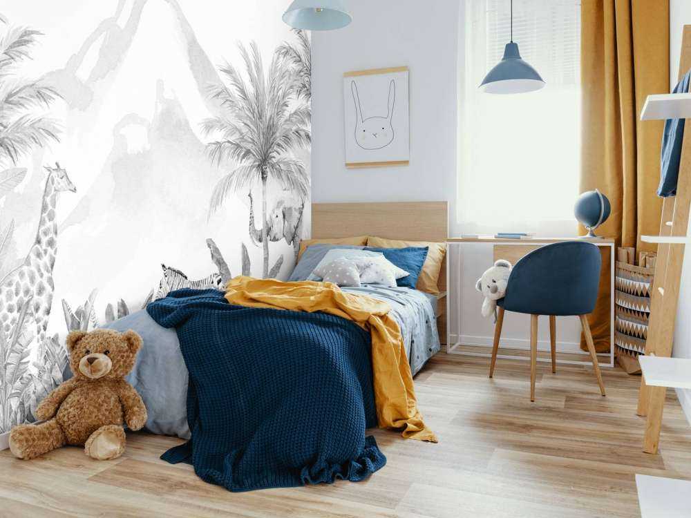 Dschungeltiere in schwarz-weiß