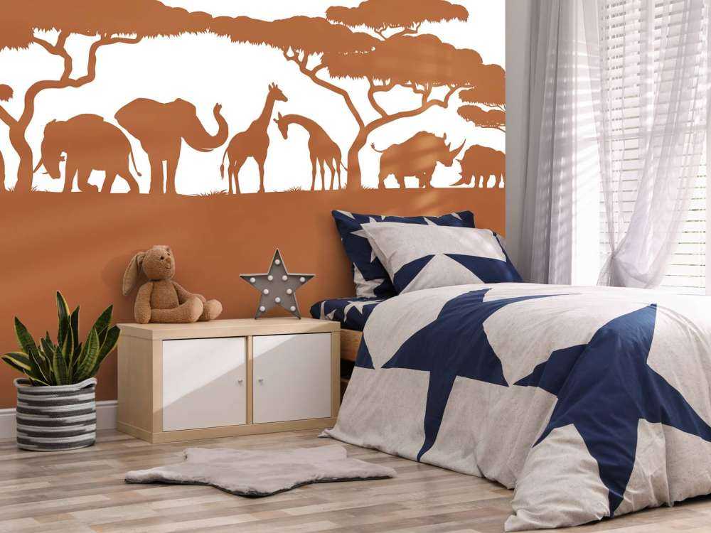 Scherenschnitt-Safari-Tiere, Rostfarbe