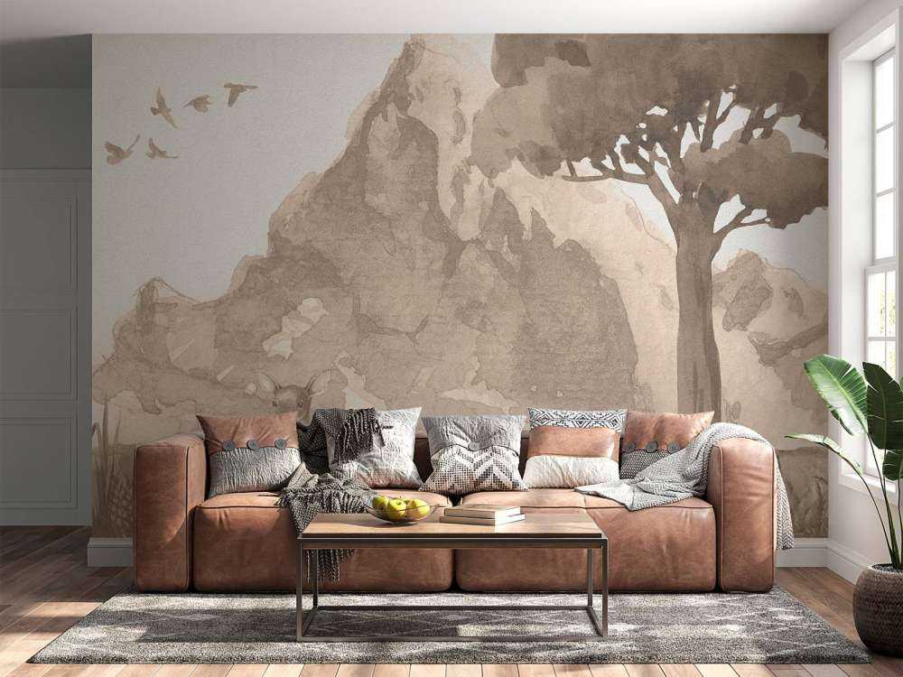 Berg in Aquarell