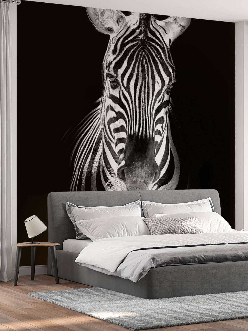 Nahaufnahme Zebra schwarz-weiß