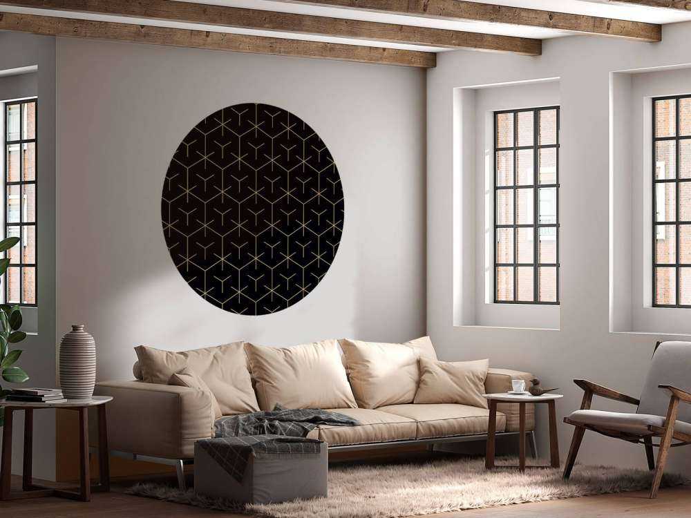 Geometrische Sechsecke, schwarz