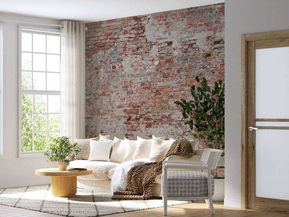 Bröckelnde Backsteinmauer