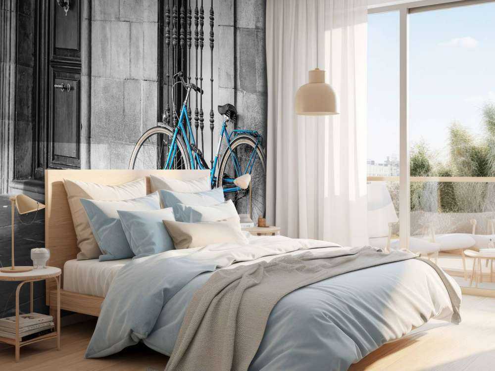 Altes blaues Fahrrad