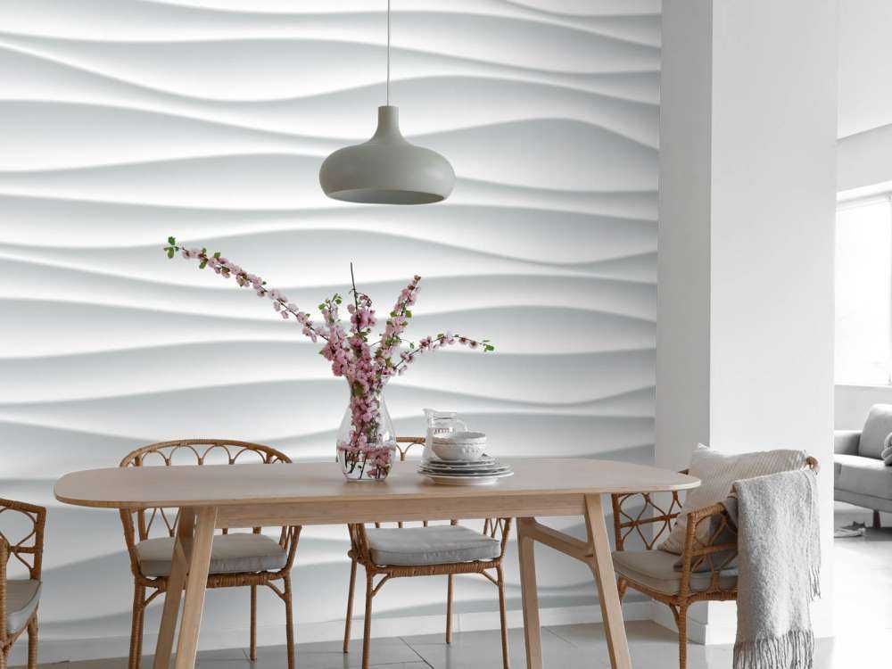 Weiße wellenförmige Struktur