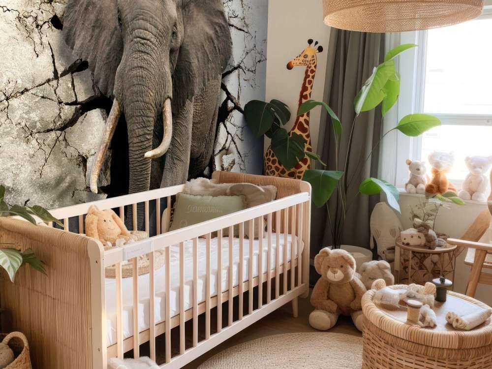 Großer Elefant aus der Wand