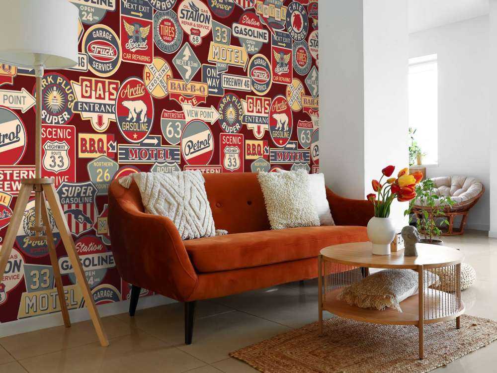 Amerikanische Werbeschilder