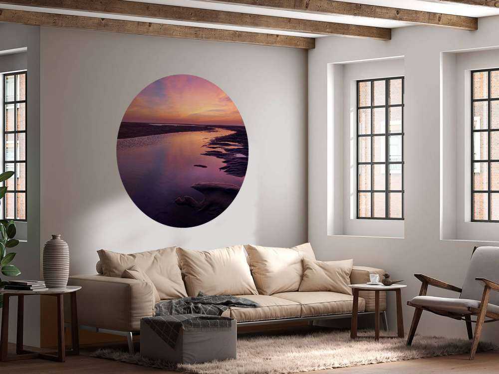 Sonnenuntergang mit violetter Luft