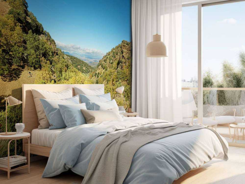 Der Blick durch die Berglandschaft