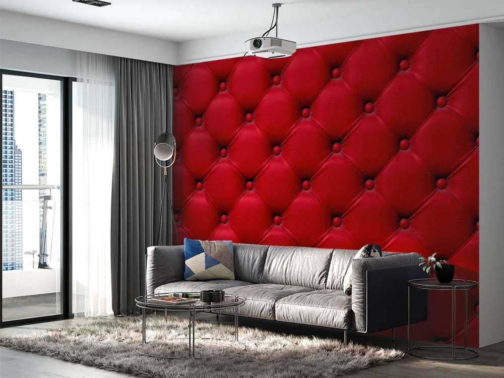 Roter Chesterfield-Look