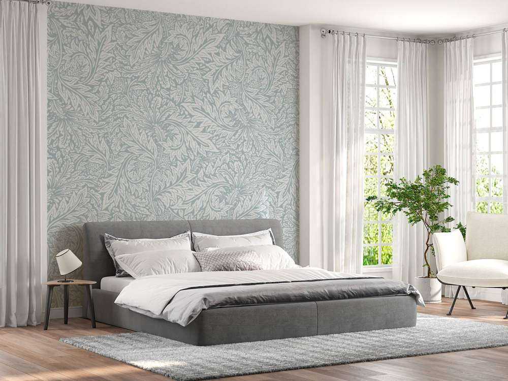 Morris Florals & Leaves - puderblau