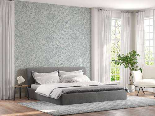 Morris Florals & Leaves - puderblau